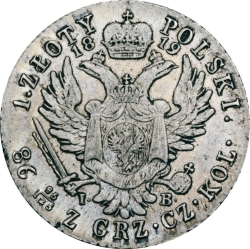 Реверс 1 злотый 1819 года IB