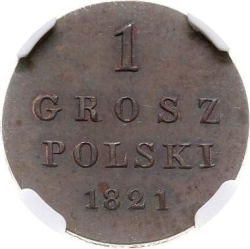 Реверс 1 грош 1821 года IB