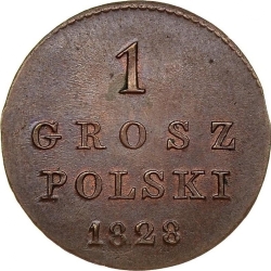 Реверс 1 грош 1828 года FH