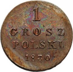 Реверс 1 грош 1830 года FH