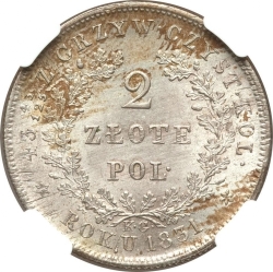 Реверс 2 злотых 1831 года KG