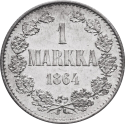 Реверс 1 марка 1864 года S