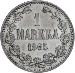 Реверс 1 марка 1865 года S