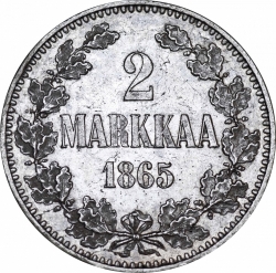 Реверс 2 марки 1865 года S