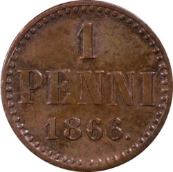 Реверс 1 пенни 1866 года