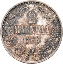 Реверс 2 марки 1866 года S