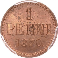 Реверс 1 пенни 1870 года