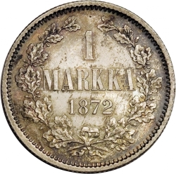 Реверс 1 марка 1872 года S