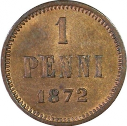 Реверс 1 пенни 1872 года