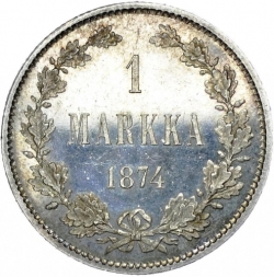 Реверс 1 марка 1874 года S