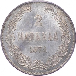 Реверс 2 марки 1874 года S