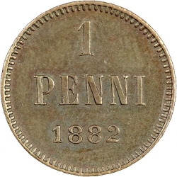 Реверс 1 пенни 1882 года
