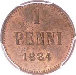 Реверс 1 пенни 1884 года