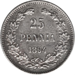 Реверс 25 пенни 1894 года L