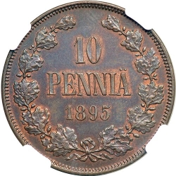 Реверс 10 пенни 1895 года
