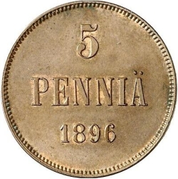 Реверс 5 пенни 1896 года