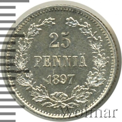 Реверс 25 пенни 1897 года L