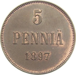 Реверс 5 пенни 1897 года