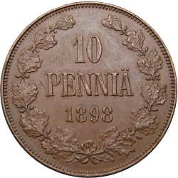 Реверс 10 пенни 1898 года