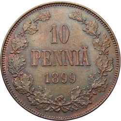 Реверс 10 пенни 1899 года