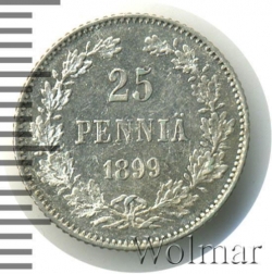 Реверс 25 пенни 1899 года L