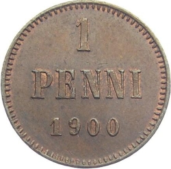 Реверс 1 пенни 1900 года Реверс 1 пенни 1900 года