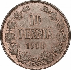 Реверс 10 пенни 1900 года