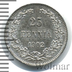 Реверс 25 пенни 1902 года L
