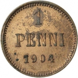 Реверс 1 пенни 1904 года