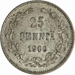Реверс 25 пенни 1906 года L