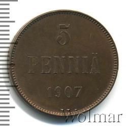 Реверс 5 пенни 1907 года