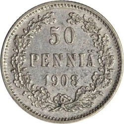 Реверс 50 пенни 1908 года L