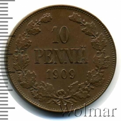 Реверс 10 пенни 1909 года