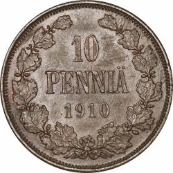 Реверс 10 пенни 1910 года