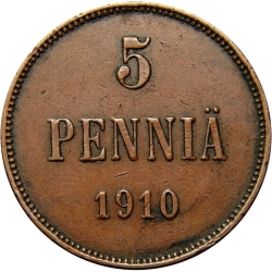 Реверс 5 пенни 1910 года