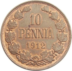 Реверс 10 пенни 1912 года