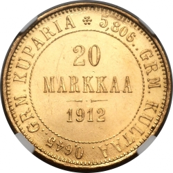 Реверс 20 марок 1912 года L