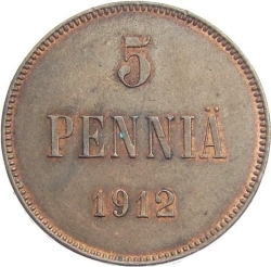 Реверс 5 пенни 1912 года