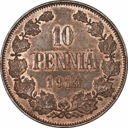 Реверс 10 пенни 1914 года