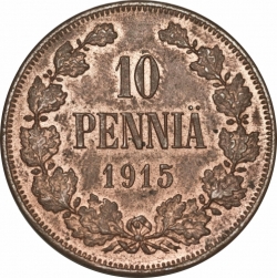 Реверс 10 пенни 1915 года
