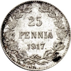 Реверс 25 пенни 1917 года S